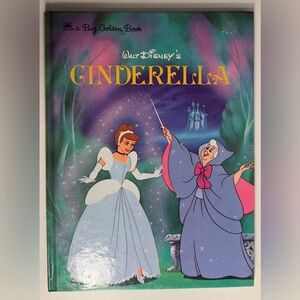 WALT DISNEY'S CINDERELLA BIG GOLDEN BOOK HARDCOVER 1986 PRINCESS